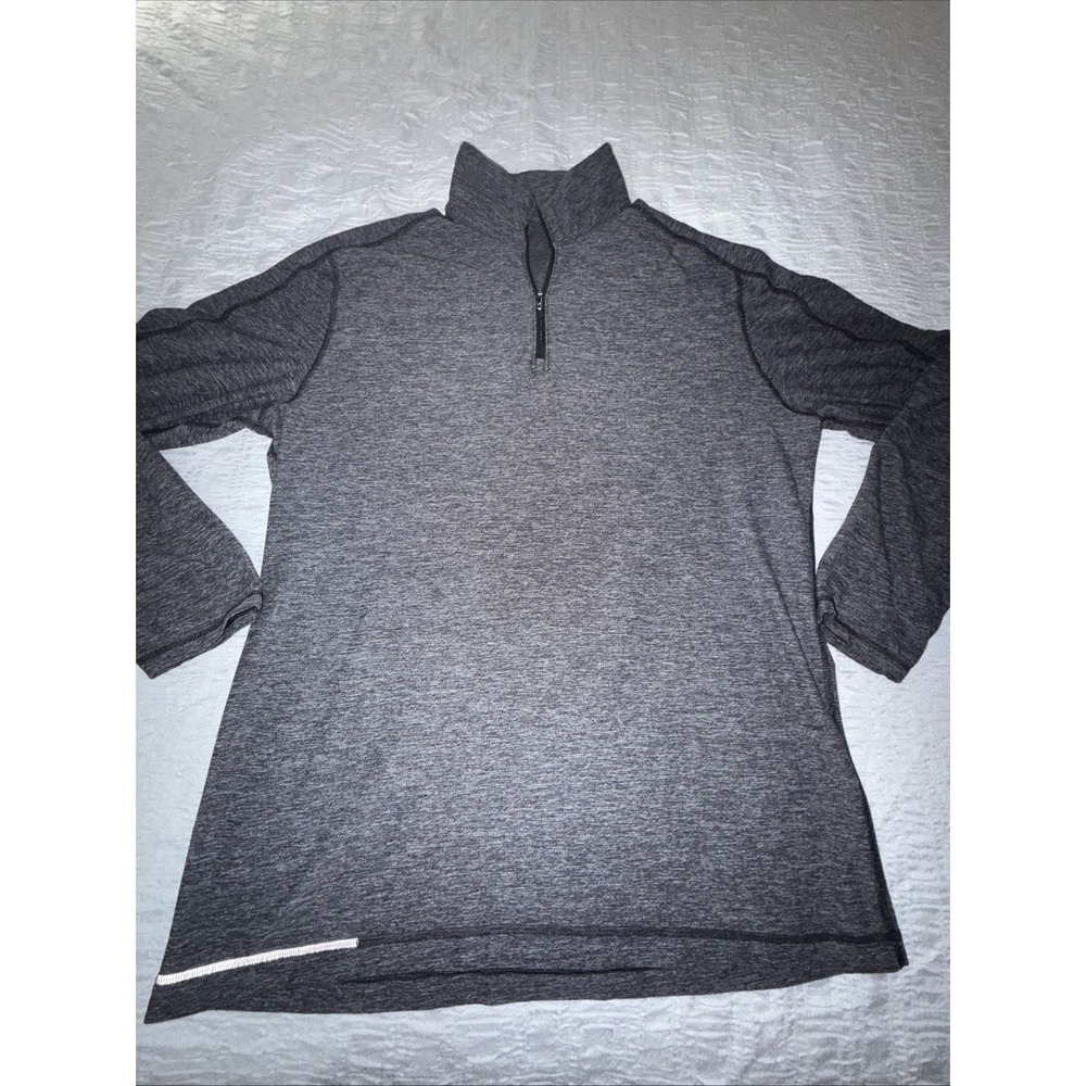 Lululemon Mens XL  1/4 Zip,  Grey Charcoal Athletic Thumb‎ Loops Pullover L/S